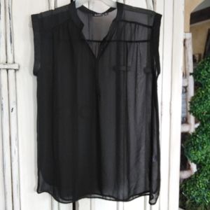 Ana black sleeveless blouse
